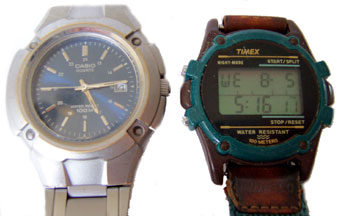 [Modern Casio Analog and Timex LCD Quartz Wataches]